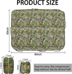 Military Poncho Liner with Zipper Camping Blanket Army Insulation Sleeping Bag Insulated Waterproof for Travel Outdoor Survival Hunting