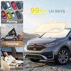 Car Sun Shade for 2017 2018 2019 2020 2021 2022 Honda CRV Windshield Sun Shade, Sun Visor Windshield Cover for CRV Front Window Sunshade Foldable Auto Interior Accessories UV Block to Keep Cool