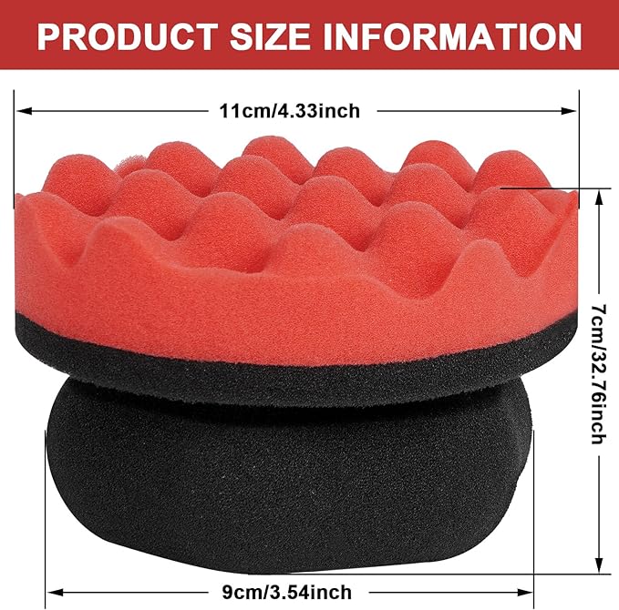 6 Pack Large Tire Shine Applicator Pad, Tire Hex Grip Applicator, Tire Shine Car Detailing Foam Sponge Tool, Reusable Car Cleaning Supplies After Car Wash Tire Cleaner for Applying Tire Shine