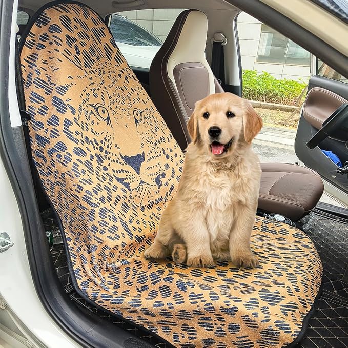 Waterproof Sweating Car Seat Cover for Post Gym Workout, Running, Swimming, Beach and Hiking, Universal Fit Non-Slip Bucket Seat Protector for Cars SUV Trucks, Machine Washable (Jaguar)