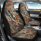 KEIAHUAN Car Seat Covers Front & Rear American Flag Brown Bear Automotive Bucket Seat Covers & Rear Split Bench Seat Cushion Pads Fit Most Cars, Trucks, SUV or Vans