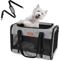 Large Cat Dog Carrier for Pet Up to 20 Lb - 20×13×13 in, Top & Side Entry, Foldable, Soft-Sided Pet Carrier with Ventilated Anti-Scratch Mesh & Car Seat Buckle for Car, Travel and Vet – Grey