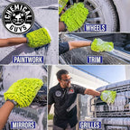 Chemical Guys CWS_101M Car Wash Starter Bundle - Maxi-Suds II Foaming Car Wash Soap, 128 oz (1 Gallon), Cherry Scent + Green Chenille Wash Mitt (2 Items) Works on Cars, Trucks, SUVs, RVs & More
