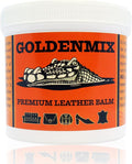 GOLDENMIX Beeswax Leather Care Balm - Protector, Conditioner, Polish, Cleaner, and Waterproofing Cream for Shoes, Boots, Car Interior, Purses, Saddle, Furniture, Bags, Upholstery & Jackets
