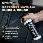 Nexgen Car Leather Conditioner - Quick Spray Interior Conditioner and Leather Restorer - Gentle Liquid Formula, Multi-Purpose Conditioner for Cars Interior, Couch, Boots, Purses, & More 16 Oz