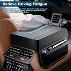Car Center Console Cover, Upgraded Memory Cotton Auto Armrest Cushion with 2 Storage Bags, Waterproof Middle Console Cover Arm Rest Box Pad Car Interior Accessories for Most Vehicles