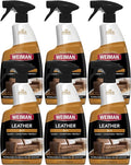 Weiman Leather Conditioner & Cleaner - Restores Surfaces, UV Protectants Help Prevent Cracking or Fading of Furniture, Sofa, Couch, Car Seats, Shoes, Purses, 6 Pack, 22 Oz