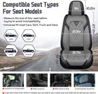 Truck Seat Covers for Chevy Silverado 3500 2007-2026, Waterproof Premium Leather Full Coverage Car Seat Cover, Muscle Sport Style Auto Interior Seat Cover Sets (Full Set/Black Gray)