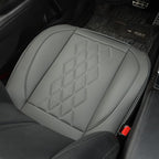 JOJOBAY Leather Car Seat Cover,Bottom Seat Covers for Cars,Front Seat Protector,Fit for 95% of Vehicles - Padded,Anti-Slip,Premium Leather(1 PC,Grey)