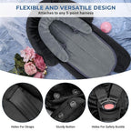COOLBEBE New Babybody Support & Strap Covers Set for Newborn Infant Toddler- Extra Soft Stroller Cushion Pads Car Seat Insert, Perfect for Carseats, Strollers, Swings, Black