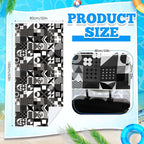 2 Pack Car Seat Towel Covers with Storage Bag 63 x 32 Inch Athletic Running Towel Seat Sweat Washable Non Slip Cover Gift for Car Outdoor Sport Activities (Black White Abstract)