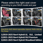 Lolcar Rav4 Seat Covers Custom Fit for Toyota Rav4 (for Hybrid) 2019-2025 LE,XLE,XLE Premium,Limited,Woodland Edition, Leather Truck Seat Cover Full Set for SUV,Faux Leather(Grid Beige)