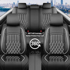 Fit Ioniq Car Seat Covers for Hyundai Ioniq 2017-2026 - Premium Leather, Waterproof, All-Weather, Airbag Compatible, Anti-Slip, Breathable, Easy Install, Seat Protectors, Full Set, Whiteline