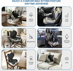 Seat Cushion, Memory Foam Car Seat Cushion with L-Shaped Ergonomic Design, Tailbone Pain & Sciatica Pain Relief Cushion for Office Chair, Car, Truck Drivers, Long Work Sessions and Wheelchair