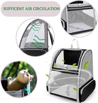 Lollimeow Cat Backpack Carrier, Ideal for Small Animals & Puppies, Airline Approved,Safe for Travel, Hiking, Vet Transport & Outdoor Use Fully Ventilated Design for Ultimate Comfort On-the-Go