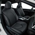 AOMSAZTO Custom Fit Seat Covers for Toyota Camry 2020 2021 2022 2023 2024 (SE,LE,SE Nightshade) Faux Leather Camry Seat Protector Full Set Black