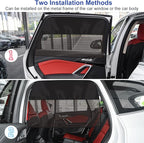 Rear Window Sun Shade, 2 PCS Magnetic Double Layer Car Side Window Sun Shades for Baby, Half Blackout & Half See-Through Back Window Covers for Sun & Privacy Protection,Car Window Accessories