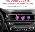 6PCS Daisy Flower Car Air Vent Clips, Cute Flower Shape Auto Air Freshener Outlet Clip, Vehicle Air Conditioning Clip Charm for Women Girls, Interior Decor Car Accessories (Purple)