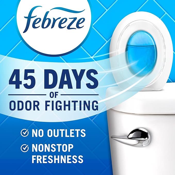 Febreze Small Spaces Air Freshener, Odor-Fighting, Plug In Alternative, Air Fresheners for Home and Bathroom and Kitchen, Closet Air Fresheners, Lilac Sunrise and Juicy Summer Peaches Scent, 4 Count