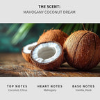 Lapew Mahogany Coconut Dream Carpet Deodorizer Powder - Pet Safe Freshener for Vacuuming | Scented Odor Eliminator for Home | 36 oz