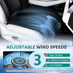 FLORICH Cooling Car Seat Cover, 12V/24V Car Seat Cooling Pad, Ventilated Seat Cushion with 2 Powerful Turbo Fans, 3-Speed Adjustable Cooling Car Seat Covers for Summer Driving Universal Fit for Car