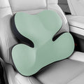 BEBAS Lumbar Support Pillow for Car, Ergonomic Memory Foam Back Cushion for Driving, Lower Back Support for Pain Relief, Lumbar Cushion for Car Seats, Office Chairs, Wheelchairs - Green