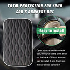 Car Center Console Pad, Waterproof Auto Armrest Seat Box Cover, PU Leather Arm Rest Protector Cushion Pad, Universal Vehicle Interior Protection Accessories for Car SUV (Black & Pink)