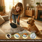 Pet Hair Removal Glove for Dogs & Cats- Upgraded 10mm Thickened Electrostatic Magic Brush- Pet Hair Remover Glove for Couch, Furniture, Clothes, Car & Carpet, Reusable Pet Hair Removal Tool