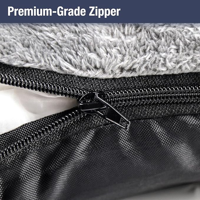 Dog Car Seat for Small Dogs,Double-Sided Washable Portable Travel Bed with Detachable Design, Black - Gray Handbag,Style Booster Seat(Under 25 Lbs)
