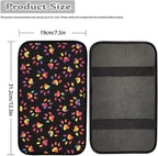 Dreaweet Tie Dye Dog Paw Center Console Cover for SUV Cute Car Accessories for Women Car Armrest Cover Cushion Soft Comfy Car Arm Rest Cover Pad Universal for Most Vehicles