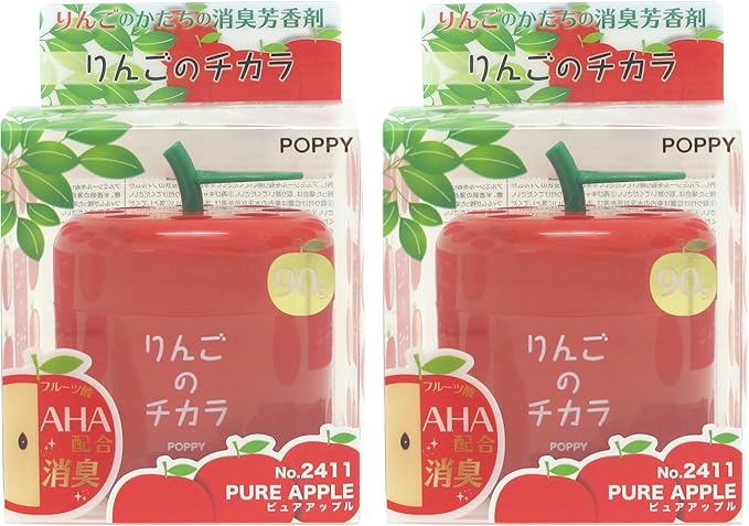 car air freshener, 2 packs Pure Apple scent in cute Apple shape container, best JDM Japan Car, Home, Office Air Freshener