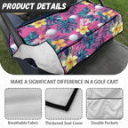 Biyejit Golf Cart Seat Covers with 4 Pockets Golf Cart Seat Towel Blanket Fits 2-Seat Golf Carts, Golf Cart Accessories
