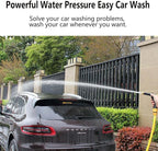 98ft Household Car Wash Water Gun, Garden Hose, Car Wash Hose Kit with Extended Reach Pole Gun, 3 Quick-Connect Fittings & Foam Sprayer Bottles for Outdoor Cleaning, Lawn Care, and Vehicle Washing