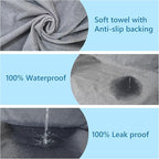 Car Seat Covers Universal Car Protective Front Seat Covers Washable Non-Slip Seat Protectors for Gym Workouts,Waterproof and Sweatproof Towel Seat Covers for Cars,Trucks, Jeeps (2 Pack Grey)