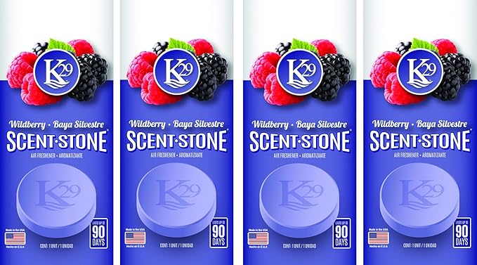 (K16018-4) K29 'Wild Berries' Stone Air Freshener, (Pack of 4)