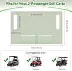 MoKo Golf Cart Seat Covers, Universal Golf Cart Seat Towel Blanket for EZGO,Yamaha,Club Car and More 2-Seat Carts with 4 Front Pockets, Universal Golf Accessories, Non-Slip Easy to Clean, Green