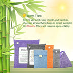 Charcoal Air Purifying Bags 6 Pack×200g Bamboo Charcoal Bags Odor Absorber, for Car Air Fresheners, Odor Eliminator for Home，Shoe Deodorizer - Colorful-Activated Charcoal Odor Absorbers