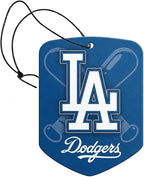 ‌MLB Los Angeles Dodgers Car Air Freshener - Team Logo Scented Hanging Air Freshener, Blue Shield Design with "LA Dodgers" Logo, Sports Fan Auto Fragrance for Cars, Trucks, Home (2 Pack)