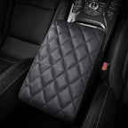 Car Center Console Cover/pad Genuine Leather,Universal Armrest mat, Adjust driving posture Cushion,Protector box,Memory Foam,Real cowhide,Relieves shoulder/arm fatigue,boosting driving safety