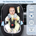 COOLBEBE Car Seat Protector for Potty Training, 2 Pack Dry Waterproof Car Seat Liner Toilet Training with Anti-Slip Backing, Baby Infant Toddler Piddle Pads Cover Pad for Strollers, Carseat (Grey)