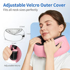 Travel Pillow, Memory Foam Neck Pillow for Sleeping, 360° Ergonomic Support Travel Neck Pillow for Flights, Portable Set with 3D Eye Mask, Washable Cover, Comfort for Airplane & Office (Pink)