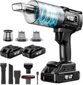 Car Vacuum Cordless, 35000PA Strong Suction Handheld Vacuum with 2 Detachable Batteries, 60Min Runtime Portable Vacuum Cleaner for Car Detailing, Pet Hair, Home Couch & Office, 350ML XL Dust Cup