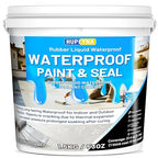 Rubber Liquid Waterproof Sealant, Waterproof Patch Seal Sealer, Cloud Gray Indoor & Outdoor Elasticity Rubber Paint, Multi Surface Foundation Leak Crack Repair-Roof Gutter Basement Water Proof Coating