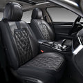 Coverado Car Seat Covers Front Seats, 2 Pack Waterproof Leather Seat Covers for Cars, Luxury Car Seat Protector, Anti-Slip Design Seat Cushions, Black Seat Covers Universal Fit for Most Cars
