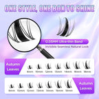 Lash Extension Kit DIY Lash Clusters Kit Eyelash Extensions Individual Lashes Extensions with (Bond,Seal, Tweezers,Remover,140Pcs, Leaves,8-18)