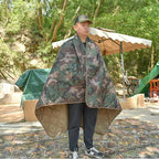 Poncho Liner Military Insulation Blanket Camo with Compression Carry Bag for Outdoors Hiking Jungle Hunting Gear