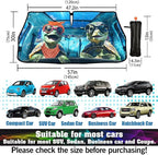 Fun Turtle Driving Windshield Sunshade Umbrella Sea Turtle Umbrella Sun Shade for Car Windshield Upgraded Heat Insulation Sunshades Car Front Window Covers for Trucks Sedan SUV Pickup