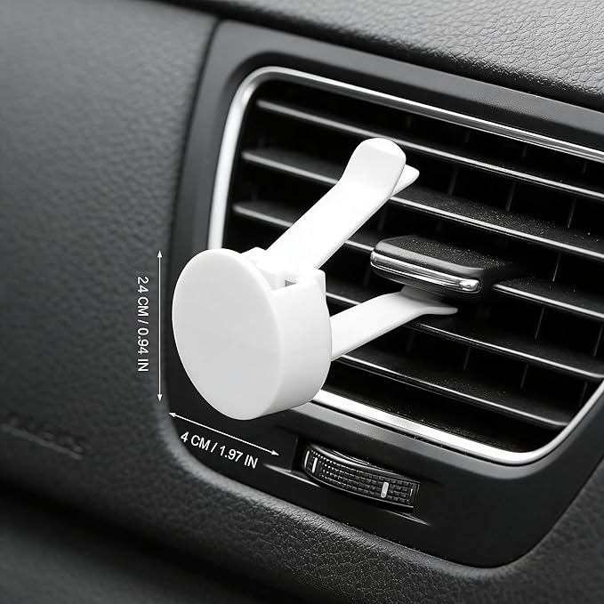 100pcs Air Outlet Clip Vent Clips, Automatic Air Freshener Car Air Conditioner Clips for Home Air Vent Clips Sublimation Air Fresheners Blanks (White)