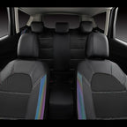 CAR PASS Leather seat Covers,Automotive Universal Sport car seat Cover Super 5mm Composite Sponge Inside,Airbag Compatible fits Most SUVs, Trucks,and Vans (Full Set,Chameleon Iridescent Reflective)