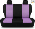 FH Group Automotive Rear Car Seat Covers for SUV, Trucks, Sedan and More - Universal Fit Rear Solid Bench Design Interior Accessories - 3D Mesh Fabric Center Panel - Purple